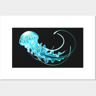 Big Luminous Jellyfish Posters and Art